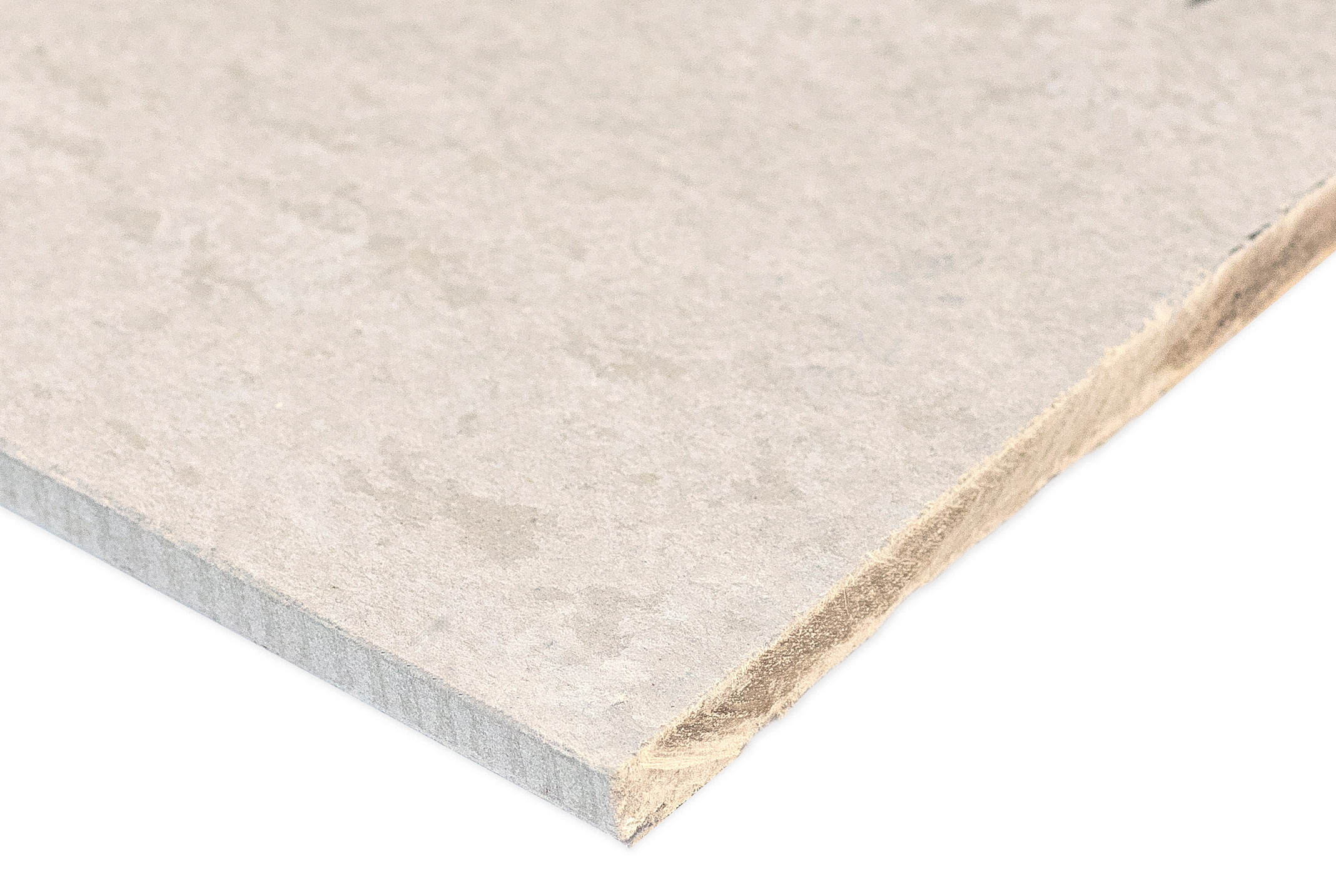 En bit grå papp med en slät yta och en synlig kant.